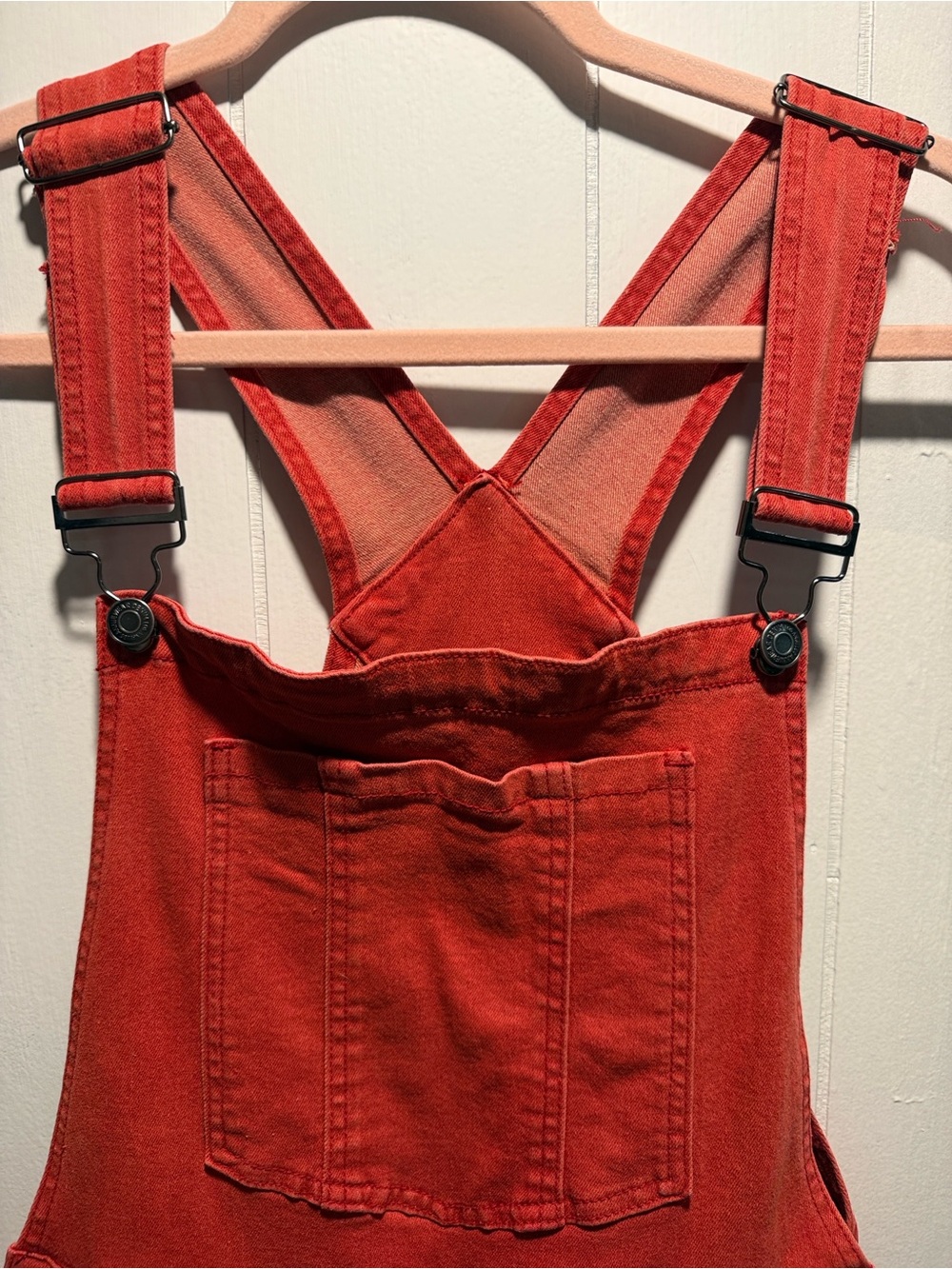 Annie Wear Red Super Flare Overalls - Picture 4 of 9